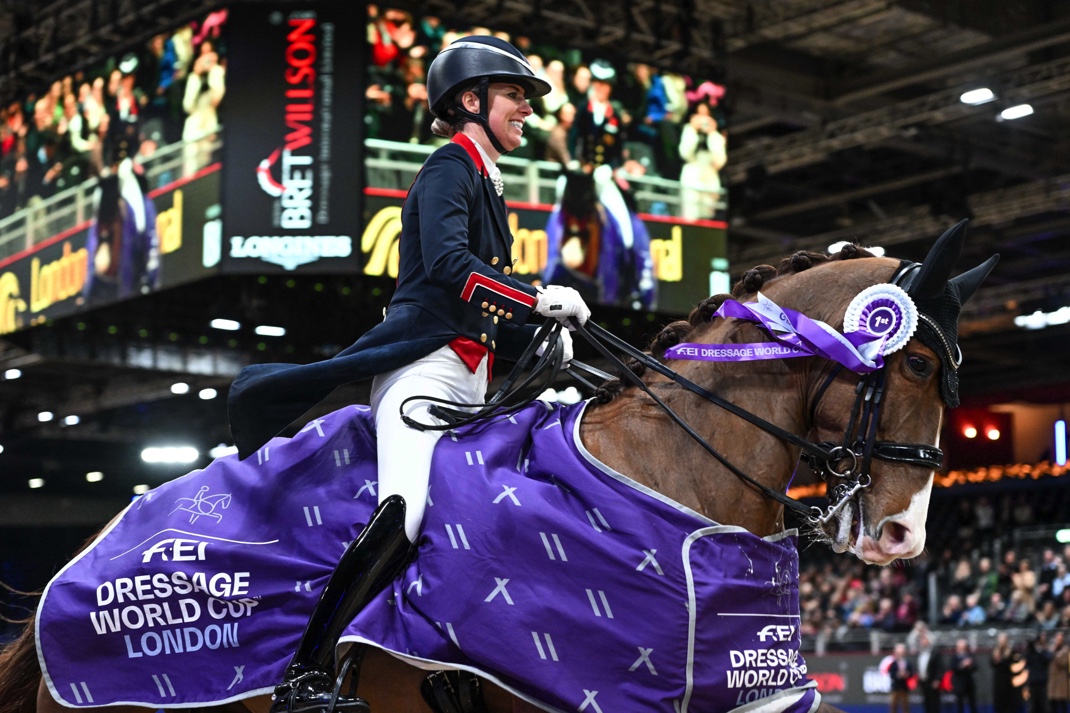 Charlotte Dujardin and Imhotep at London International Horse Show 2024. Image credit London International Horse Show