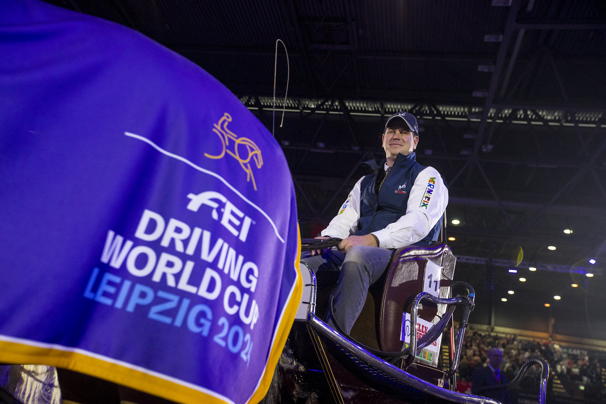 Dries Degrieck (BEL) - winner in the FEI Driving World Cup™ 2023/24 - Leipzig (GER) Copyright ©FEI/Leanjo de Koster