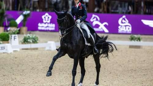 CHARLOTTE FRY of Britain competes on EVERDALE to win Grand Prix de Dressage at the FEI Dressage World Cup™ Final 2024 - Riyadh (KSA) - Grand Prix Copyright © FEI/Martin Dokoupil