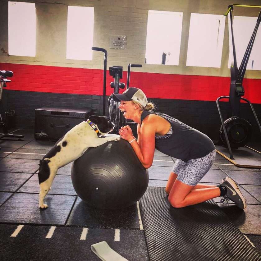 Rehabilitation with her dog Orca