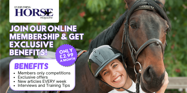 Everything Horse Membership image explaining benefits; exclusive competitions, offers, interviews and training tips