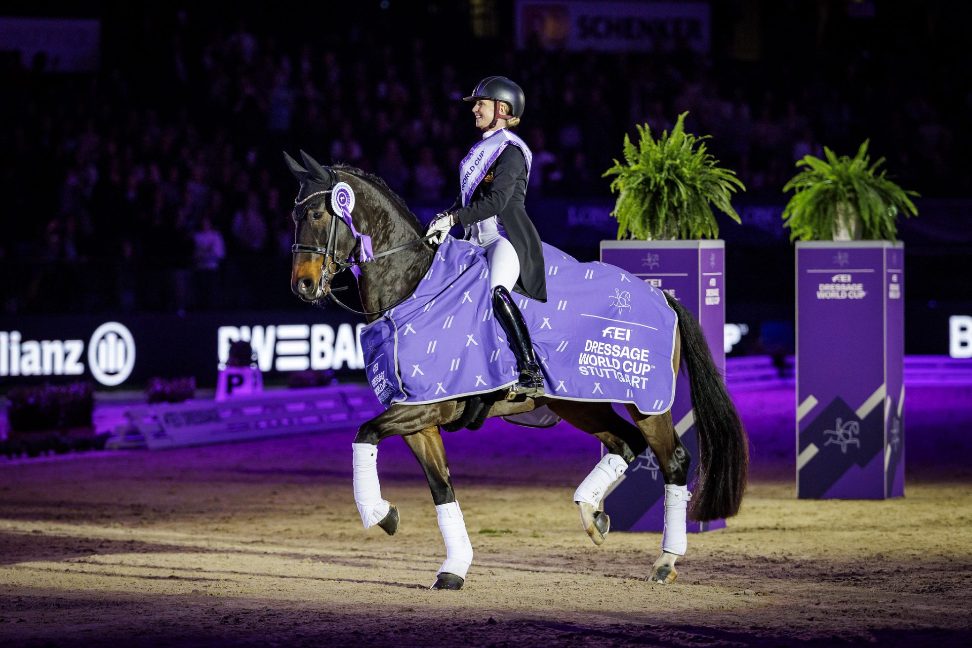 Jessica von Bredow-Werndl (GER) and Diallo BB winners of the FEI Dressage World Cup™ 2025/26 - Stuttgart (GER) Copyright ©FEI/www.sportfotos-lafrentz.de/Stefan Lafrentz