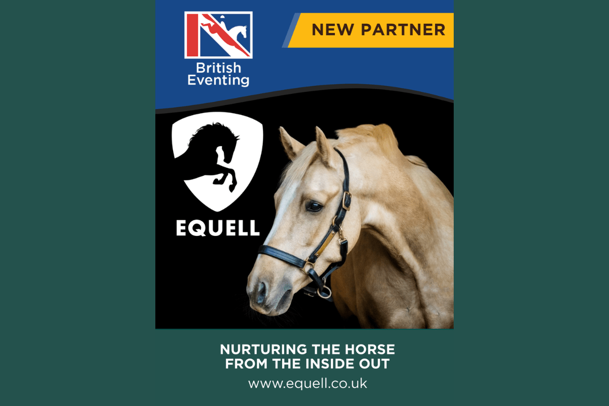 image of British Eventing and Equell poster announcing the partnership