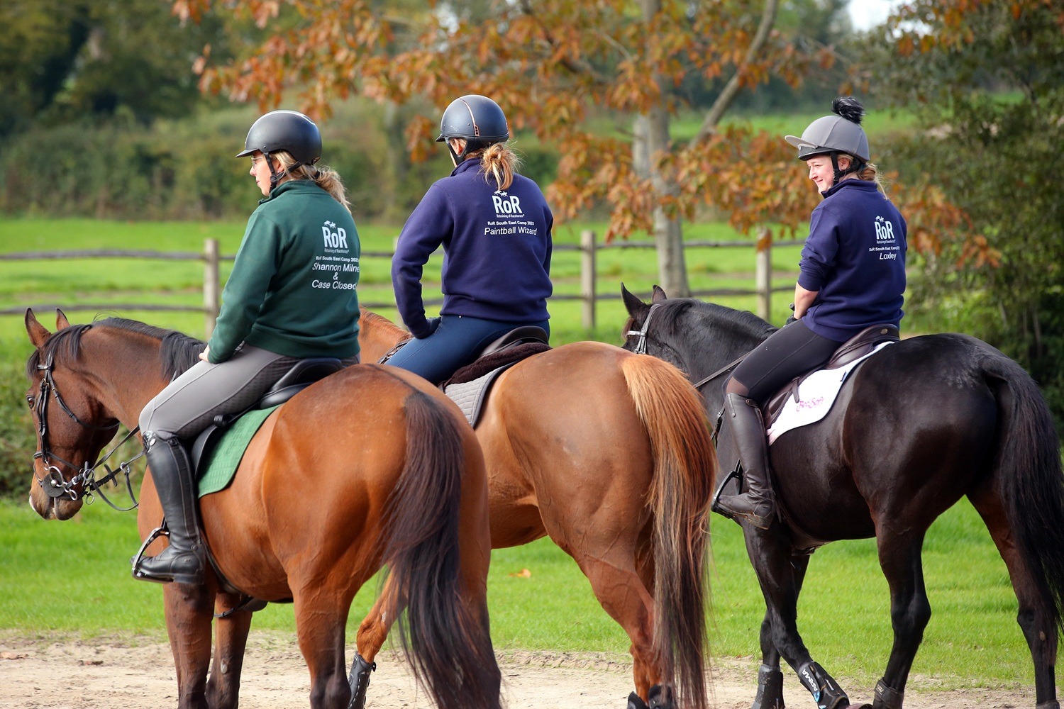 RoR thoroughbreds being ridden