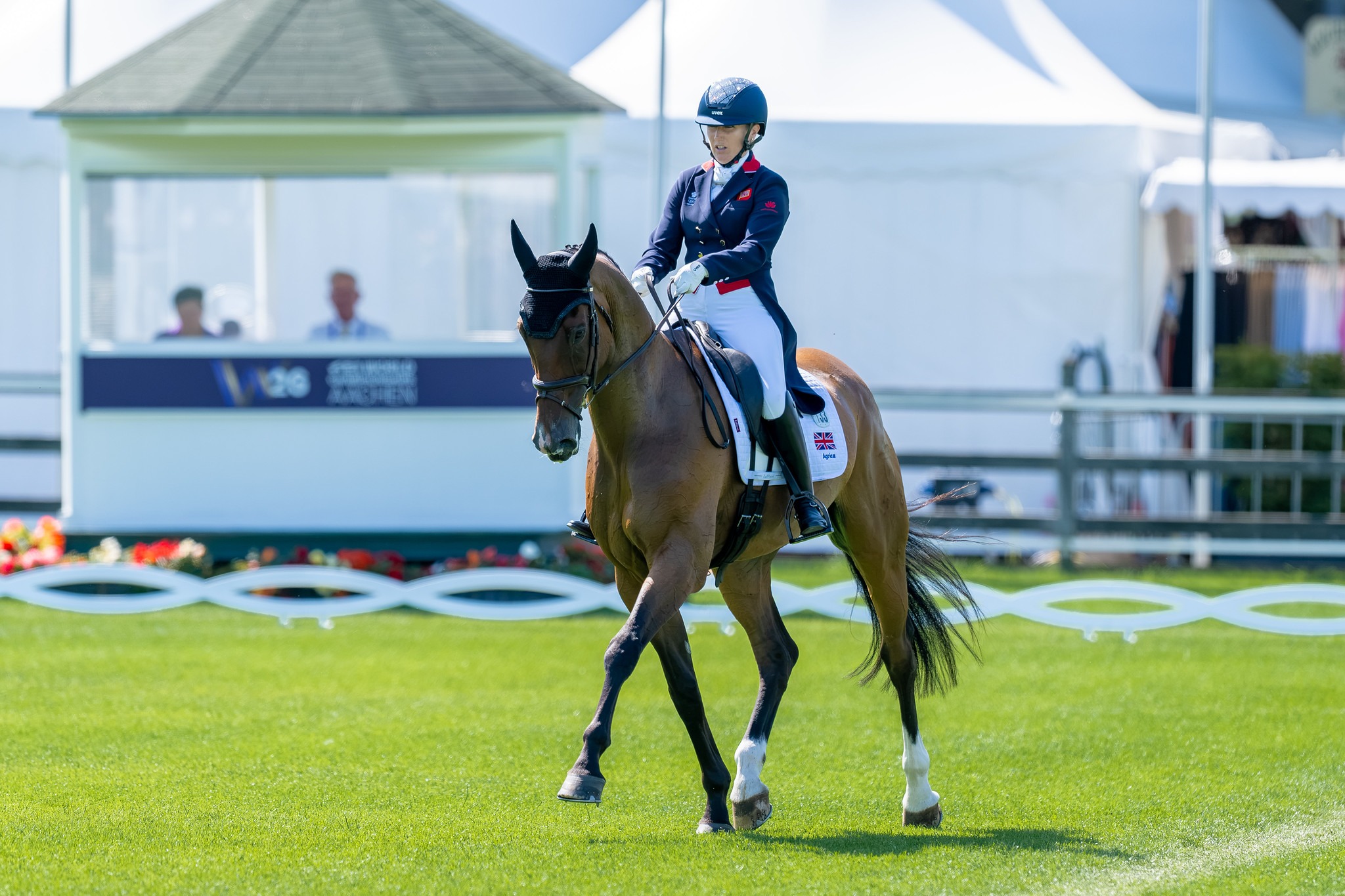 Laura Collett (GBR) rides London 52 during the Dressage Phase of the FEI Eventing World Championship - Team and Individual at the FEI World Championships Aachen 2026 Photo Credit: FEI/Benjamin Clark