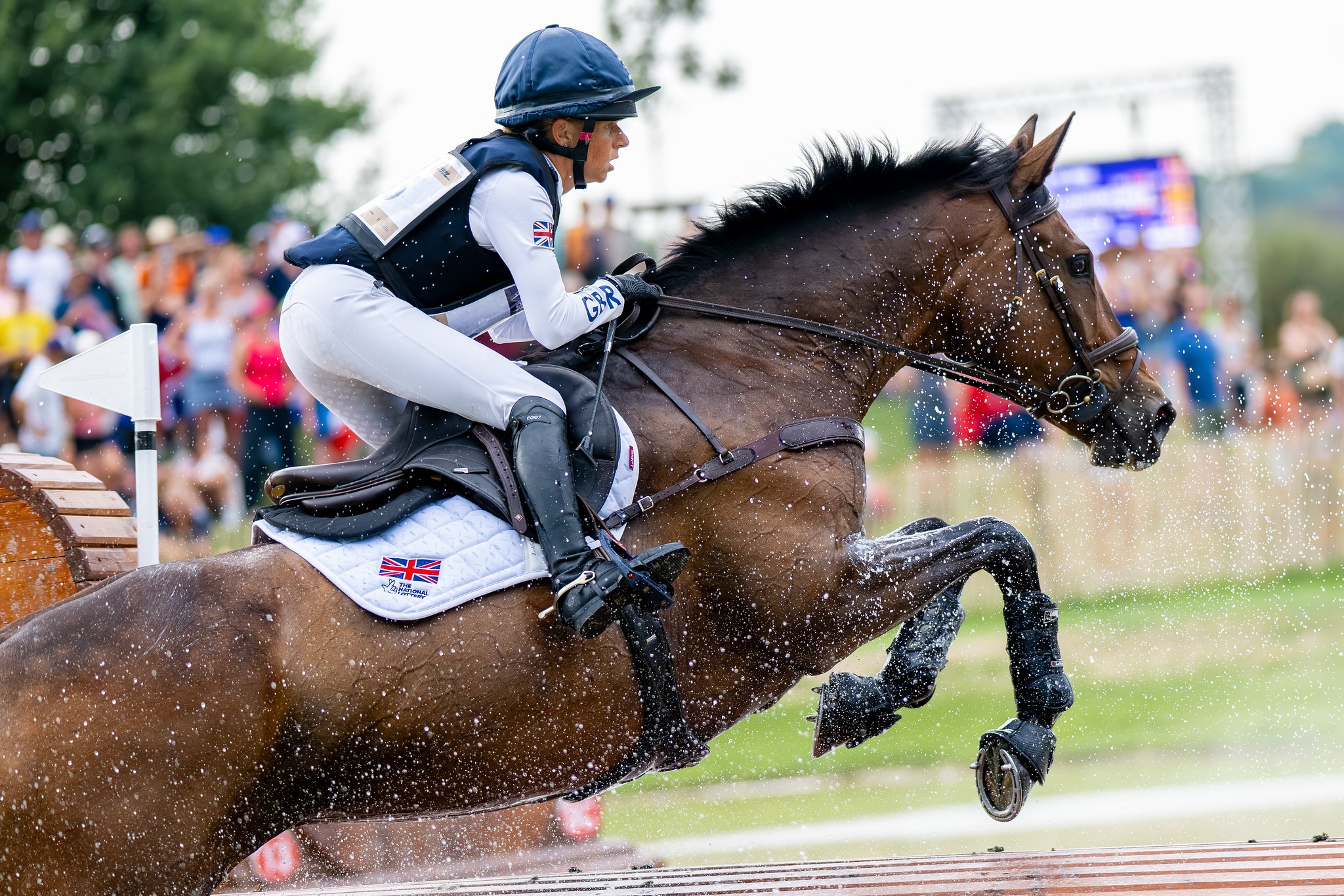 Rosalind Canter (GBR) rides Lordships Graffalo during the Cross Country Phase of the FEI Eventing World Championship - Team and Individual at the FEI World Championships Aachen 2026 Photo Credit: FEI/Benjamin Clark