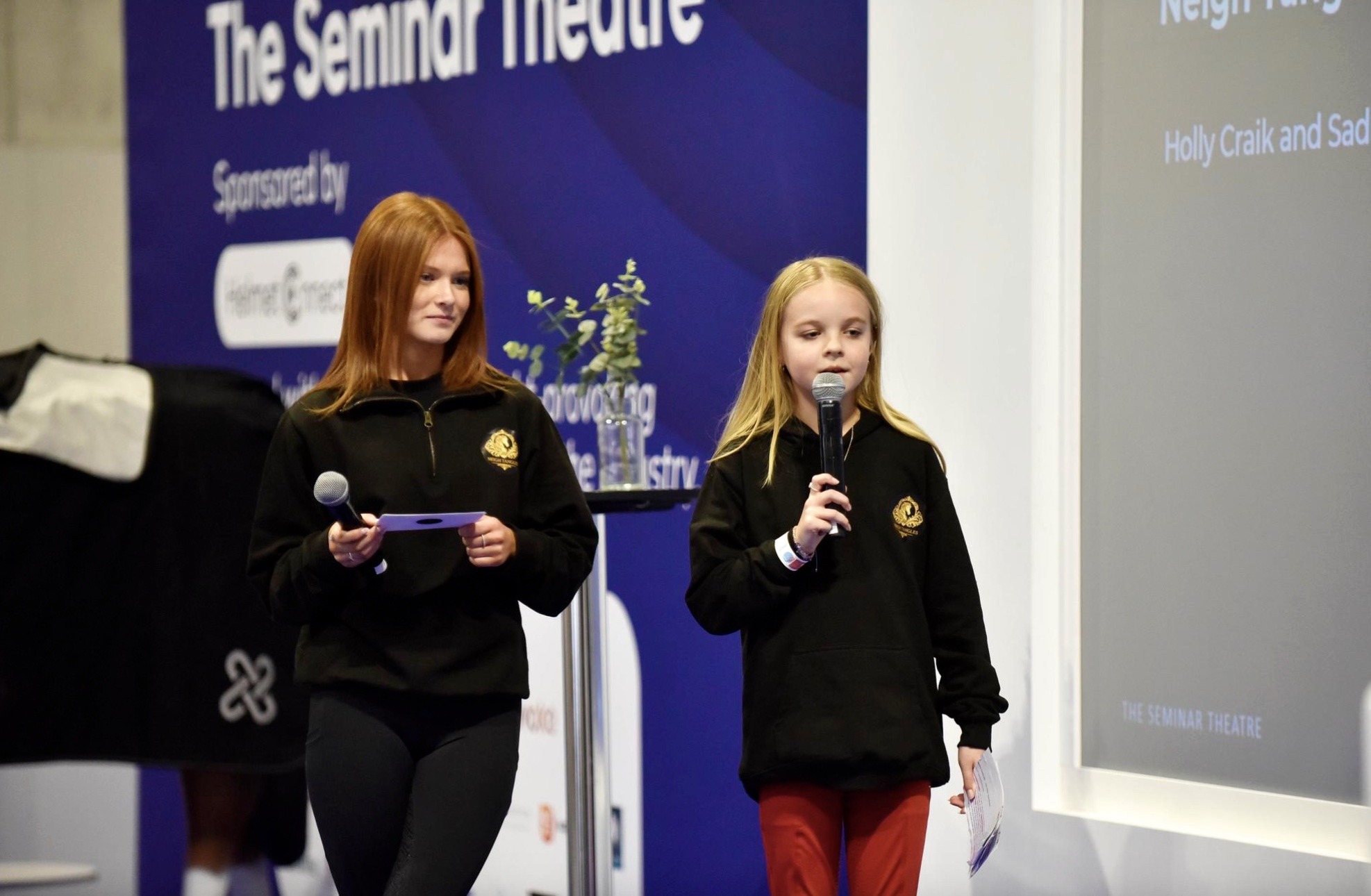 Neigh Tangles Pitch featuring two young girls at BETA international